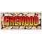 Signmission FIREWOOD BANNER SIGN fire wood split hickory cord delivered stacked B-120 Firewood - alternate 1